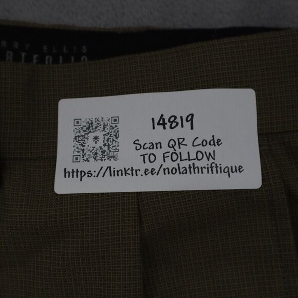 Perry Ellis Pants Mens 38 Brown Portfolio Pleated Front High Rise Dress Bottoms - Picture 14 of 14